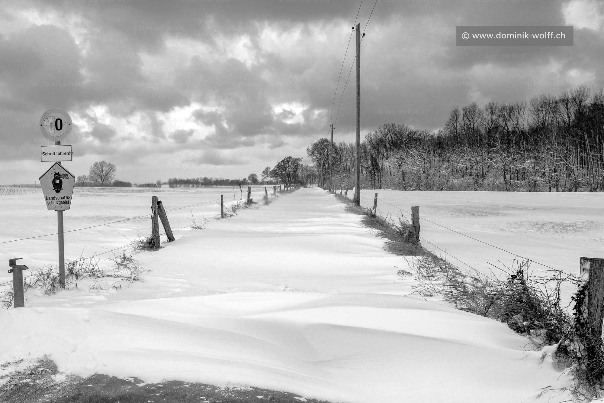 Schneeverwehungen in Brodten