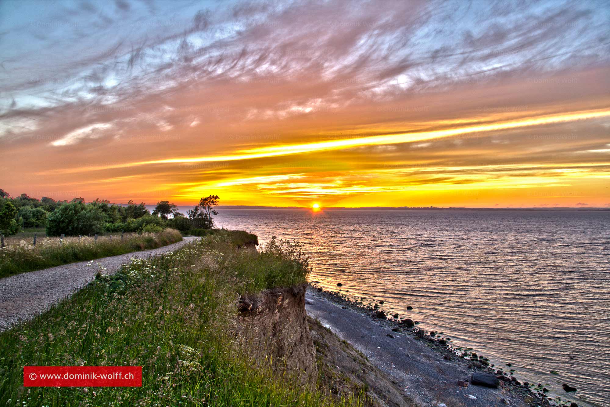 Sonnenuntergang am Brodtener Steilufer