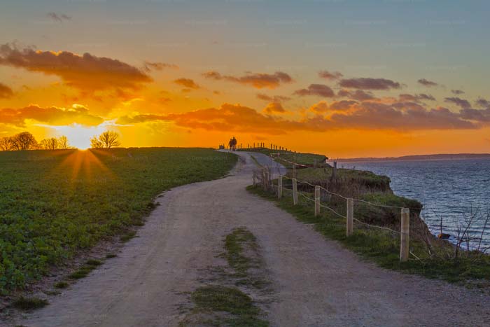 Sonnenuntergang am Brodtener Steilufer