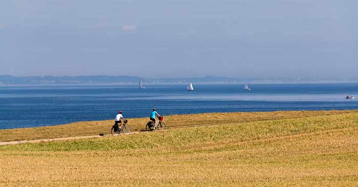 Fahrradweg am Brodtener Steilufer