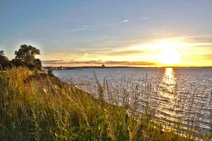 Sonnenuntergang an der Steilküste