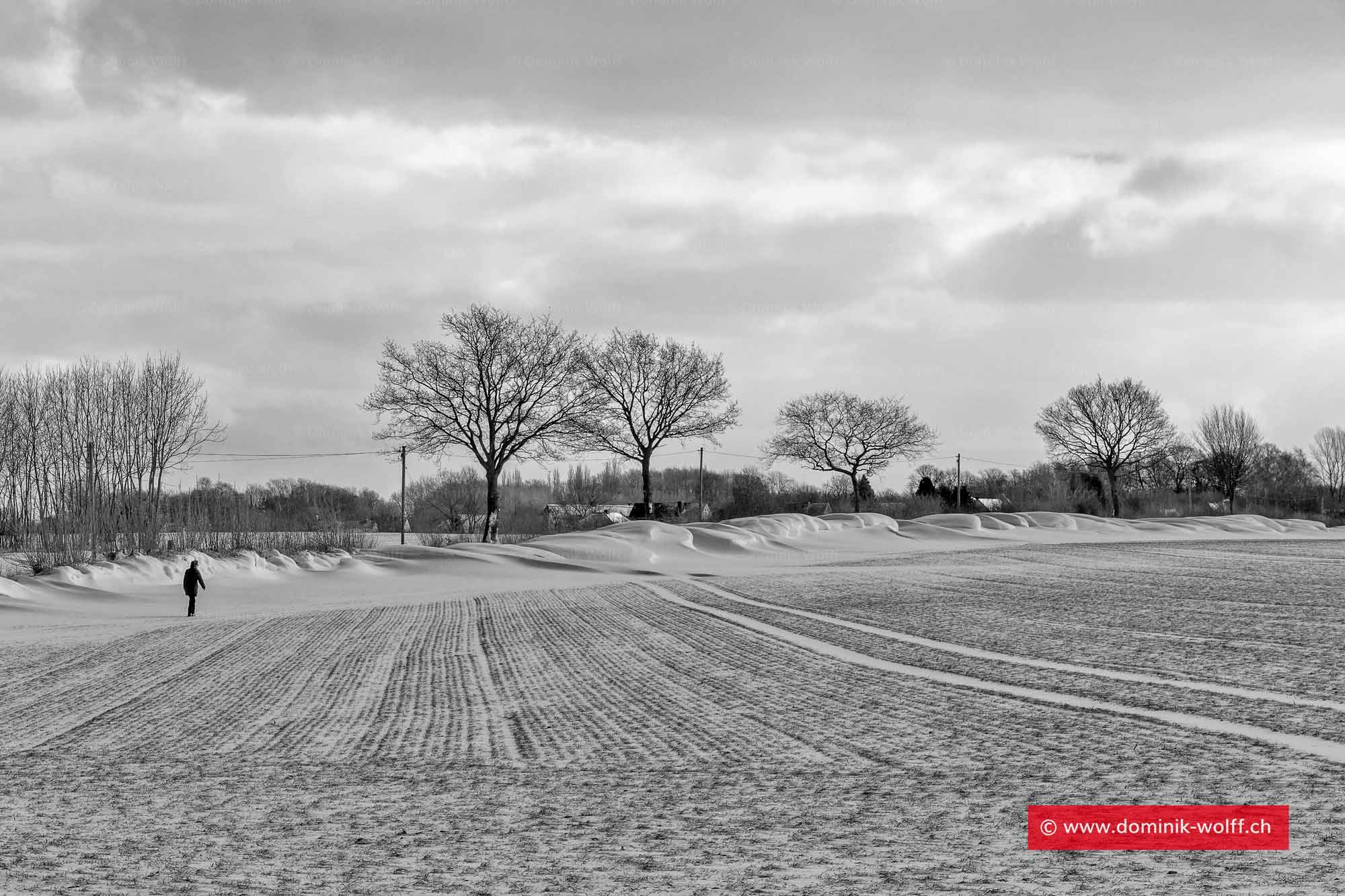 Schneeverwehungen in Brodten