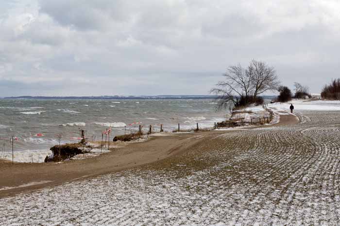 Wintersturm am Brodtener Steilufer